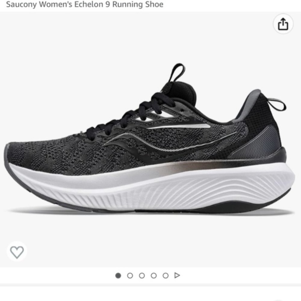 Saucony Echelon 9 Womens Size 10 Black Running Shoes Like New!